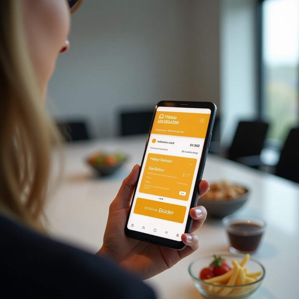 Digital food delivery network gear on smartphone
